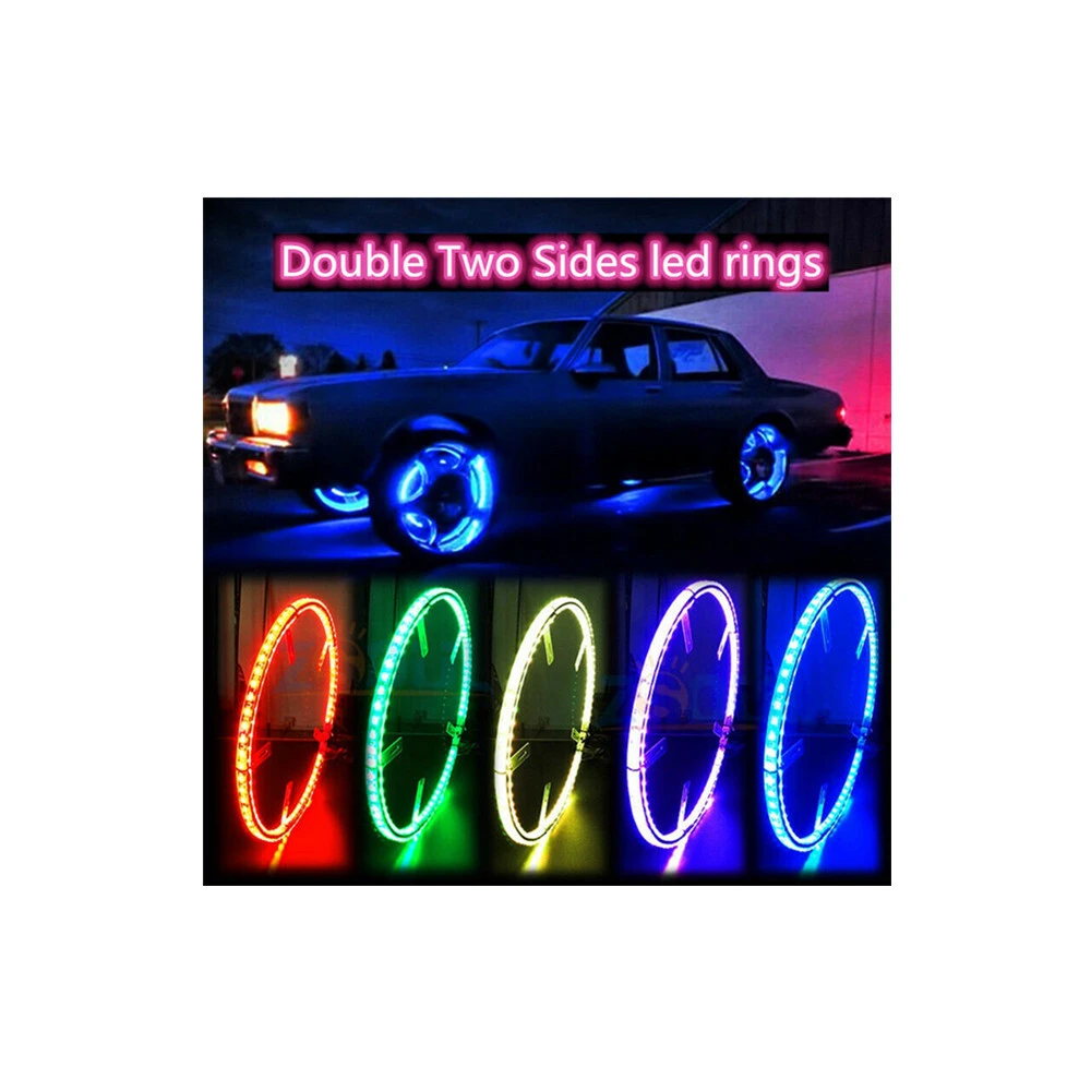 Hot Selling 17 Inch Rgb Waterproof In Auto Lighting System Waterproof Led Wheel Lights Chasing Wheel Light Rings 1