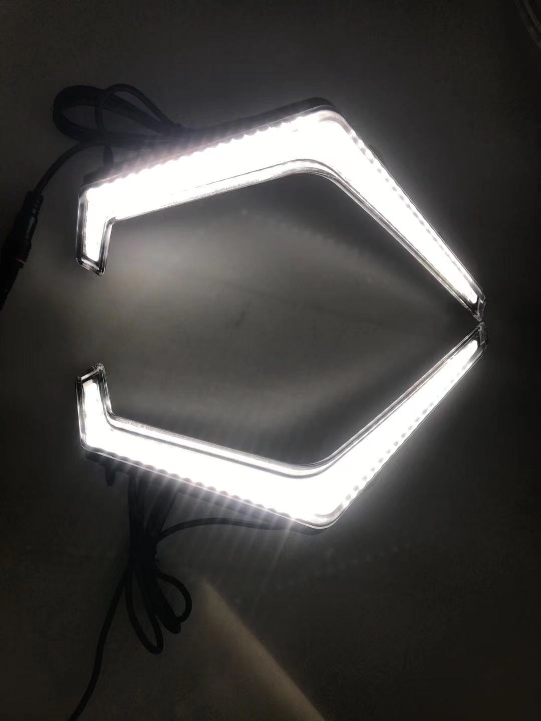 Factory wholesale RZR 1000 lheadlight Fang light set Fang Lights Kit Pair LED Front Brake Light Bright RGBW 24key controller 12