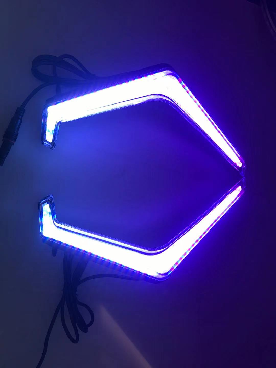 Factory wholesale RZR 1000 lheadlight Fang light set Fang Lights Kit Pair LED Front Brake Light Bright RGBW 24key controller 14