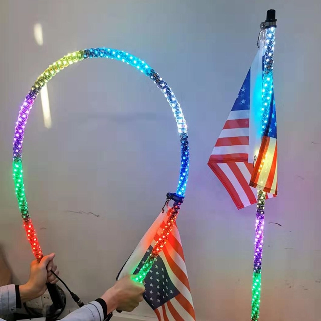 Kingshowstar - Dreamcolor led whip blue-tooth 2'led whip light buggy antenna led whip light 1