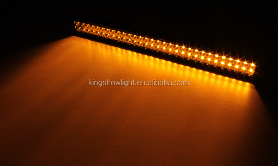 Kingshowstar - NEW 4D dual color amber &white LED light bar offroad180W 31.5inch Strobe flash Led light bar 9