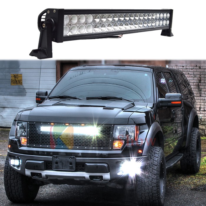 Kingshowstar - 4x4 Offroad Accessories 4WD LED Light Bar Red, 23inch 120W LED Light Bar for truck Led light bar 17