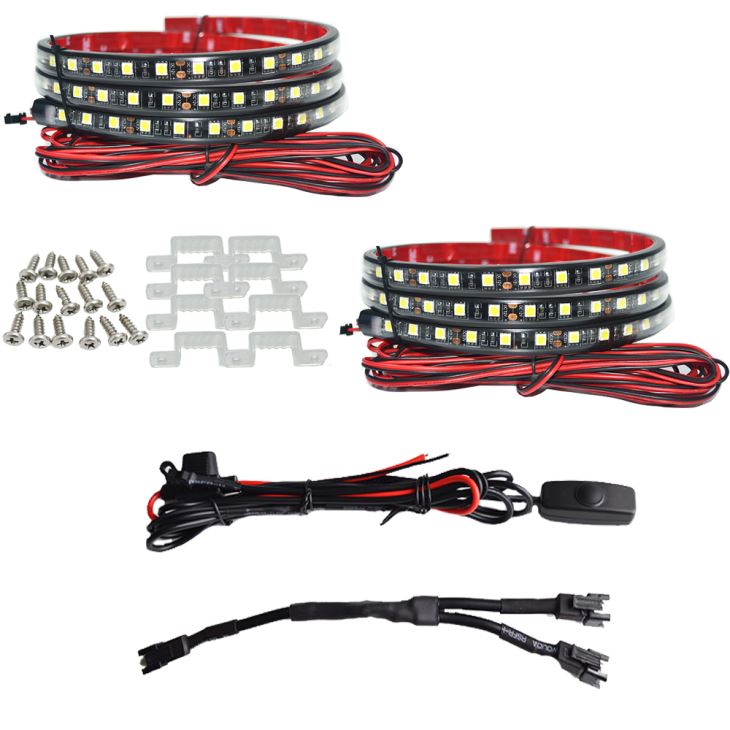 Kingshowstar - 2pcs 60'' white led truck bed light strips unloading cargo light with waterproof for pickup truck led truck bed light 13