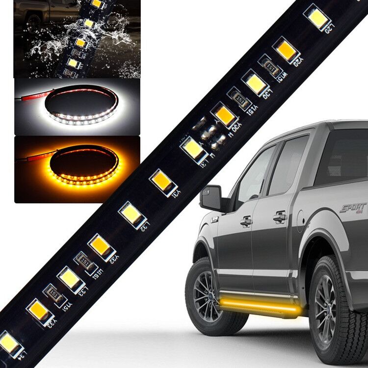 Truck Lights Running Board LED Bar Kit - Amber/White - Turn Signals & Courtesy 11