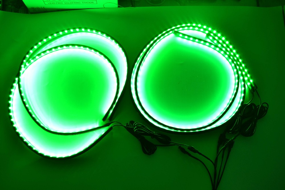 4PCS Multi-Color LED Underbody Strip Light Kit with APP & RF Control Waterproof for Exterior Cars Trucks Vans Decorative Light 20