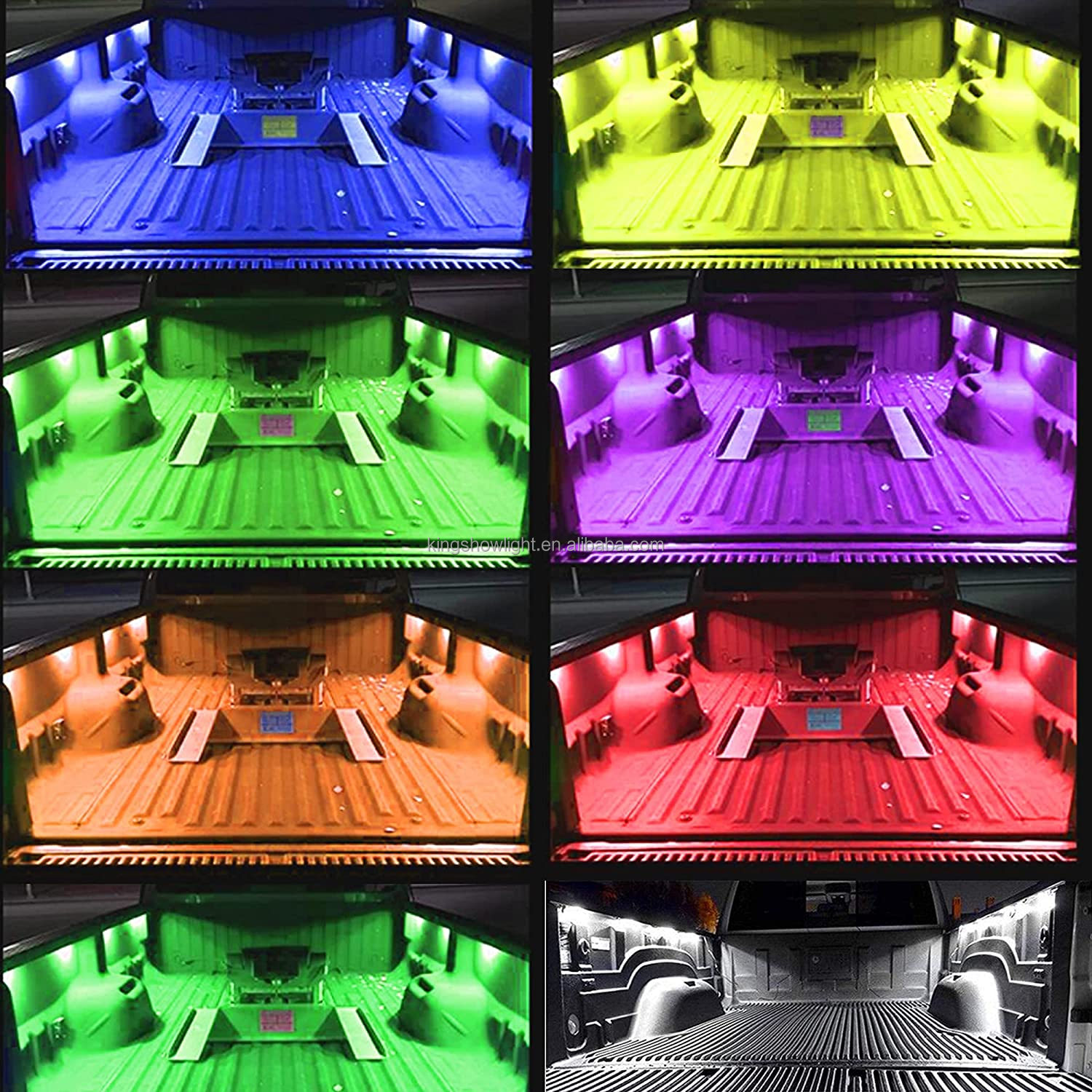 Kingshowstar - 8pcs Multi-Color LED Truck Bed Lights Kit w/Wireless Remote Control For Ford, Dodge Ram, Chevrolet, Toyota,trucks, RVs, SUV, led truck bed light 10