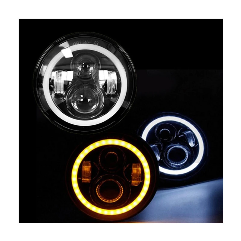 Factory Direct Sale 7Inch 100W Rgb App Controlled Angel Eye Round Fog Lamp Motorcycle Auto Atv Chasing Led Car Head Light 1