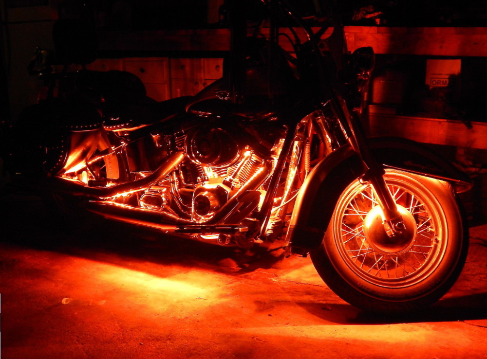 12pcs Motorcycle LED Lighting Kit Multi Strip Remote Activated RGB Color Changing Kit 16