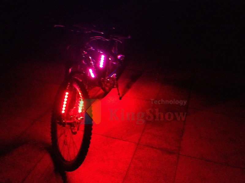 Kingshowstar - 6pc PINK 3.7V led flash bike light decorate light kit with recharger battery with CE rohs LED Motorcycle Bicycle Light 13