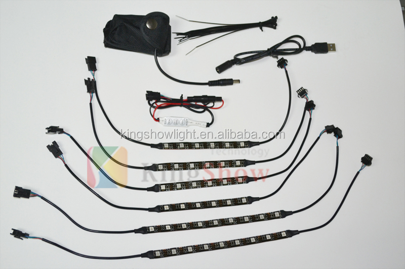 Kingshowstar - 6pc PINK 3.7V led flash bike light decorate light kit with recharger battery with CE rohs LED Motorcycle Bicycle Light 15