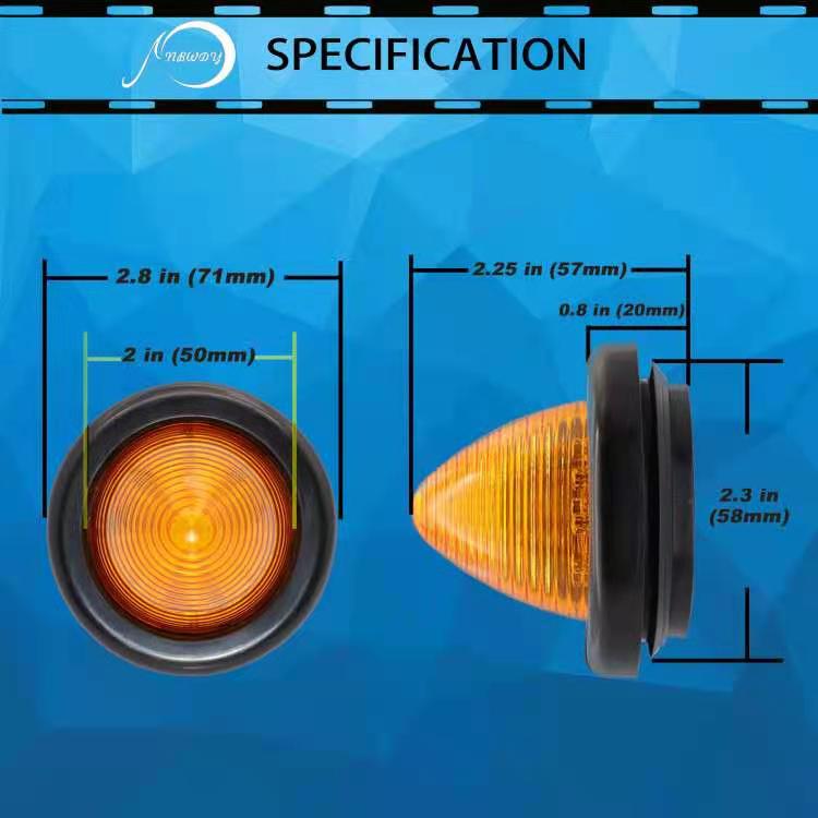 12V 24V Car Truck 7SMD LED low Led Trailer Light Rear Side Auto Truck Lorry Side Marker Indicator Tail Lamp 20