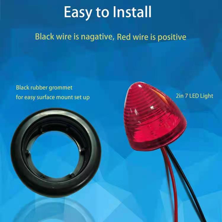 12V 24V Car Truck 7SMD LED low Led Trailer Light Rear Side Auto Truck Lorry Side Marker Indicator Tail Lamp 12