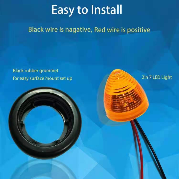 12V 24V Car Truck 7SMD LED low Led Trailer Light Rear Side Auto Truck Lorry Side Marker Indicator Tail Lamp 22