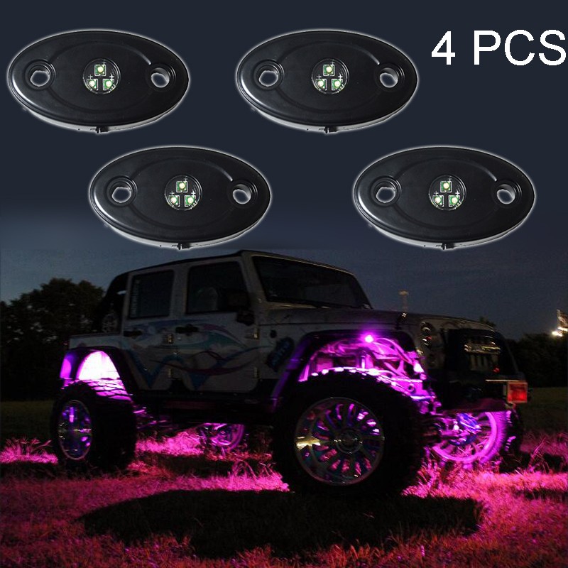 car decoration accessories color changing rock light 9w C-ree crawling under body frame fender 4x4 offroad led rock light(pink) 12