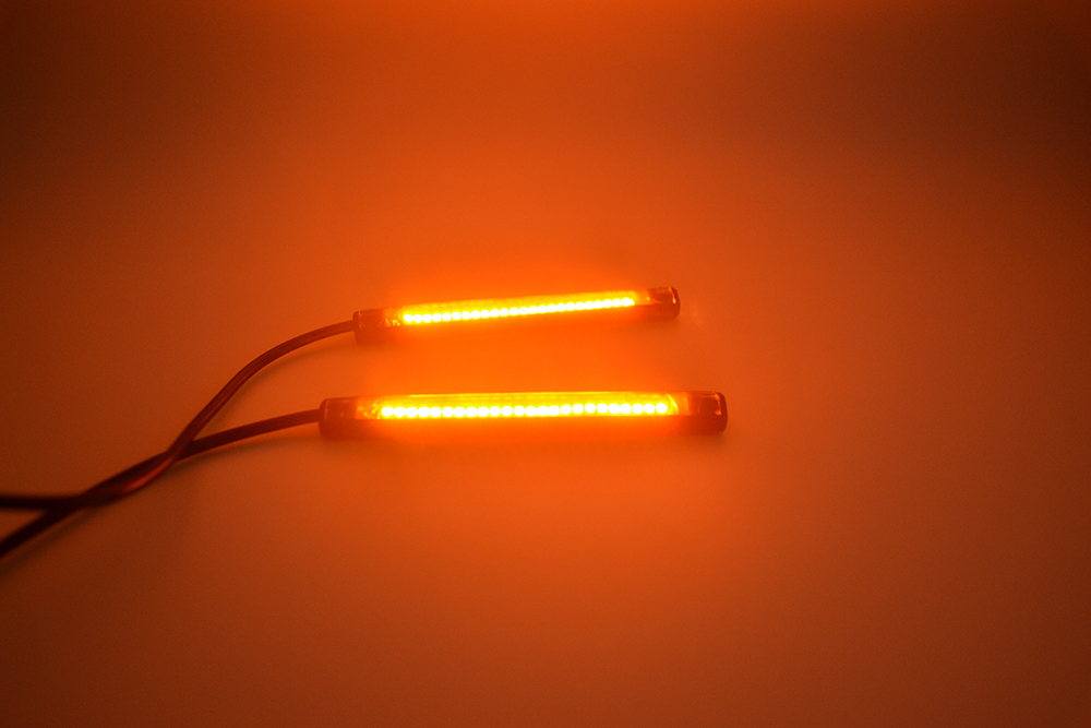 Kingshowstar - 2 x 24LED 10cm Motorcycle Bike Amber Turn Signal Brake LED Tail light LED Motorcycle Bicycle Light 17