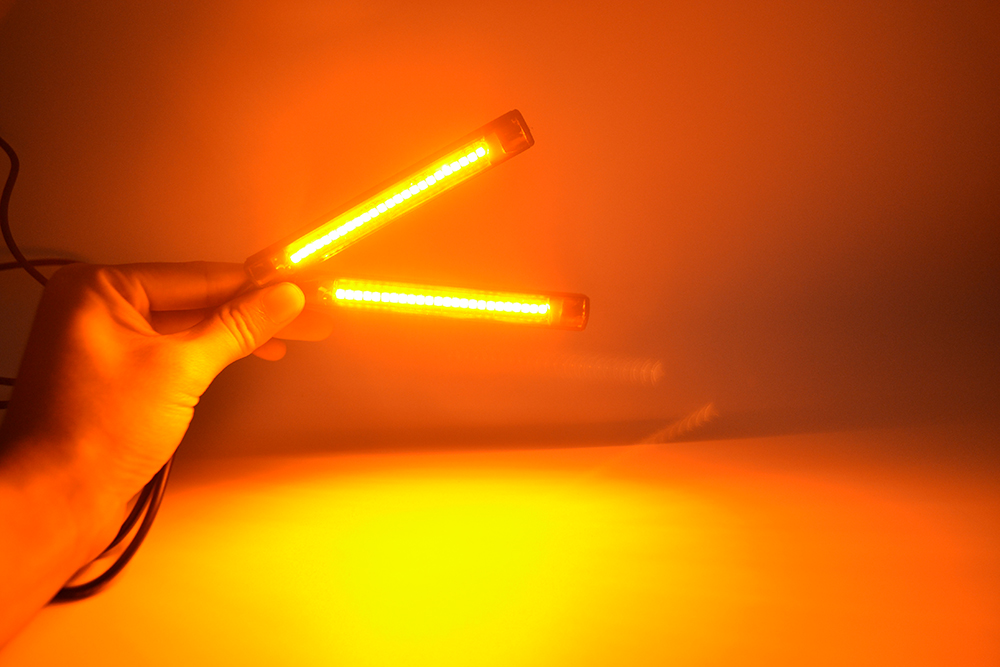 Kingshowstar - 2 x 24LED 10cm Motorcycle Bike Amber Turn Signal Brake LED Tail light LED Motorcycle Bicycle Light 21