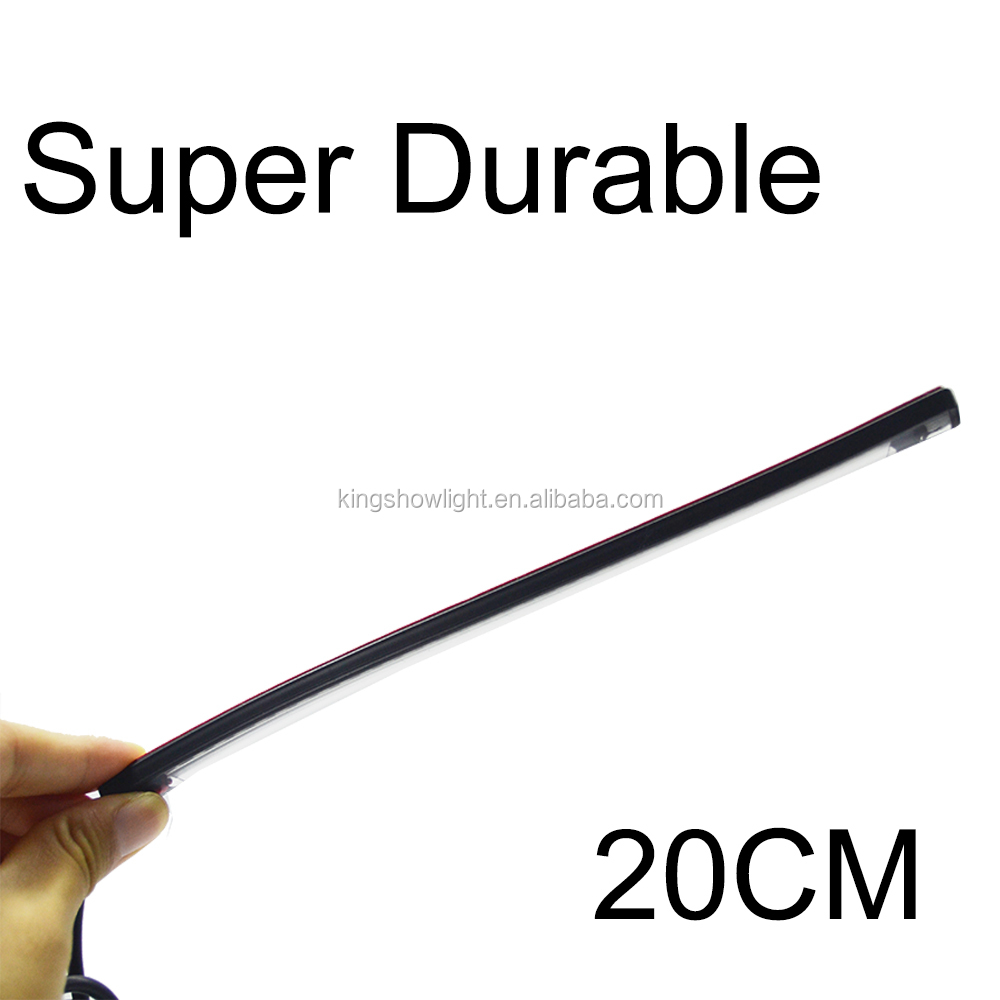 2pcs flexible mini strip led motorcycle turn signal universal amber light strip 9