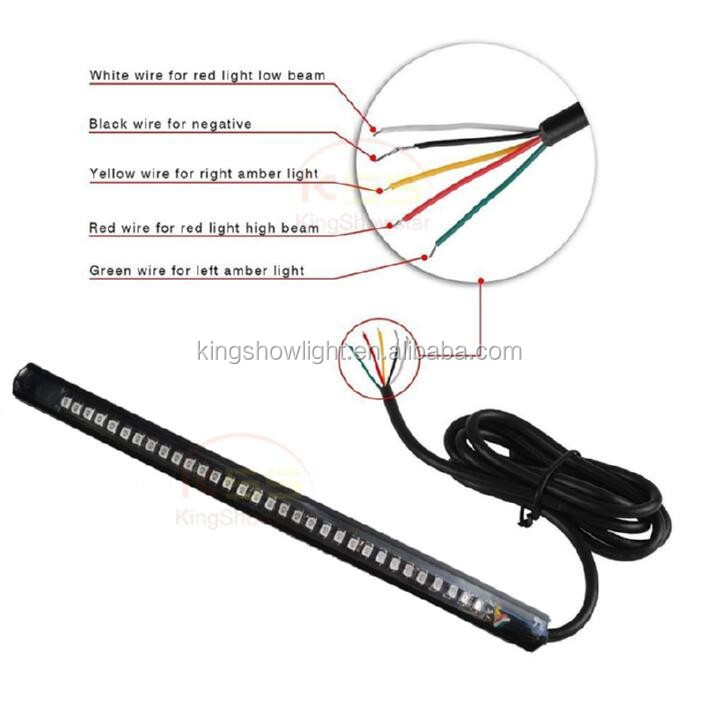 Waterproof 32LED Light Strip Rear Tail Brake Stop Turn Signal Indicator Lamp Bar 6