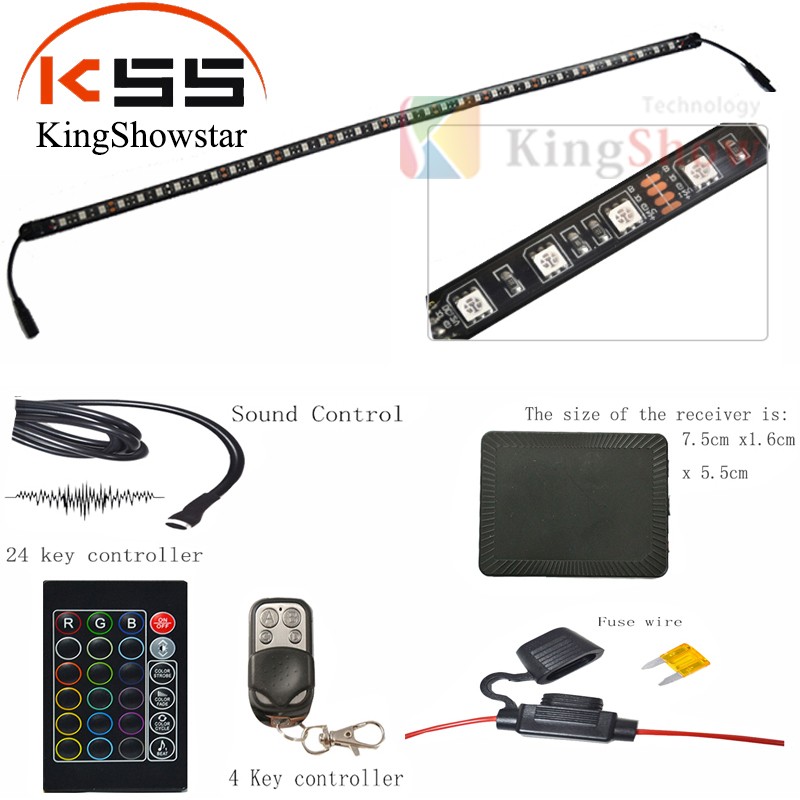 Kingshowstar - 6pc LED Wireless Music Control Million Color waterpoof ultrathin pvc Marintime strips Light Ungrouped 11