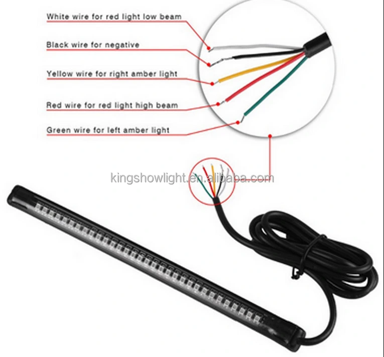 Universal led Motorcycle Light Strip Tail Brake Stop Turn Signal 32LED 8 Flexible led light motorcycle 1