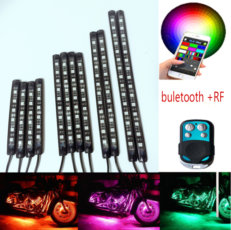 10pcs motorcycle App Control LED Light Kit 10