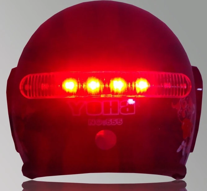 8 LED Wireless Motorcycle Helmet Brake Stop Turn Signals Indicator Red Amber 12V 1