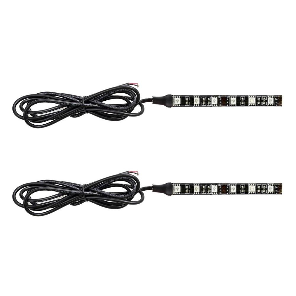 2pcs Flexible Mini Strip Led Motorcycle Turn Signal Universal Amber Light Strip 6LED 9