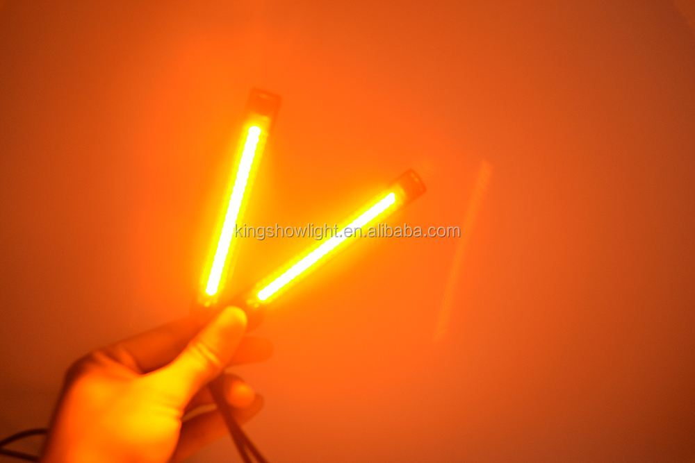 Kingshowstar - 2pcs 10cm universal amber 48 led motorcycle strip turn signal indicator blinker light LED Motorcycle Bicycle Light 14