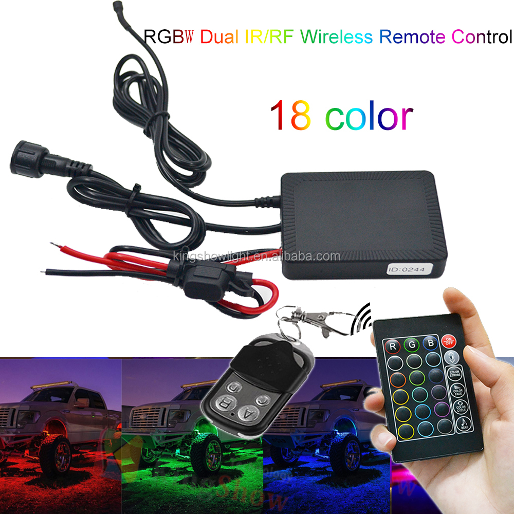 Universal RGB RF Remote Music Controller for Motorcycle Auto LED Lighting System 11