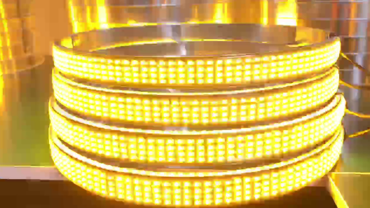 Professional 4pc 17” Top  4 Row 4752 LED Yellow / White Wheel lighting kit 1