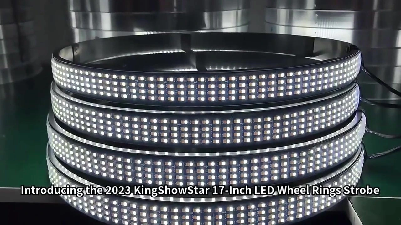 Best 4pc 17 inch Top 6 Row 4752 LED Yellow / White Wheel lights kit - Kingshowstar 1