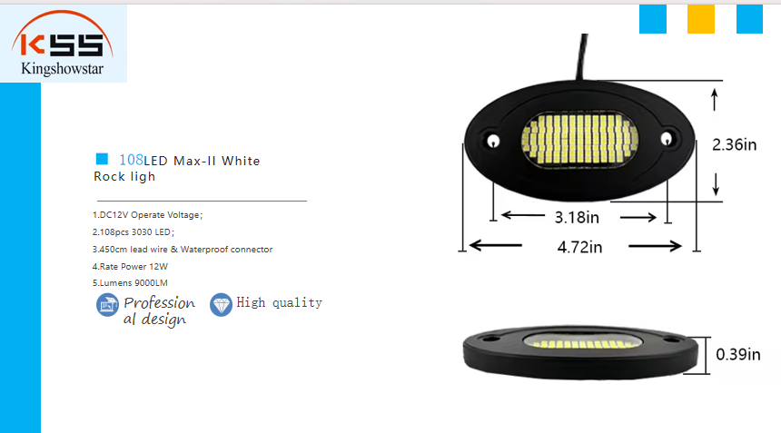 Newest 108 LED Max-II White Rock light - Kingshowstar Rock light Manufacturer 1