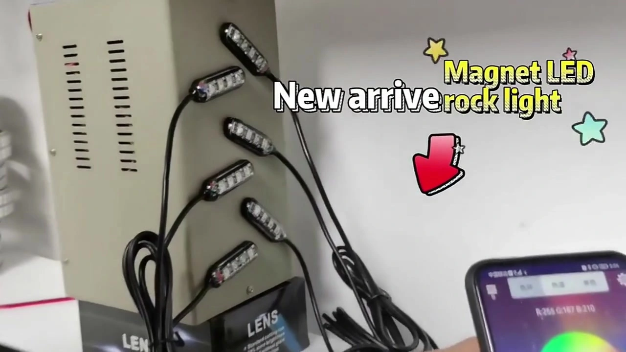 New High Power Pure White Color Magnet LED Pods Rock 1