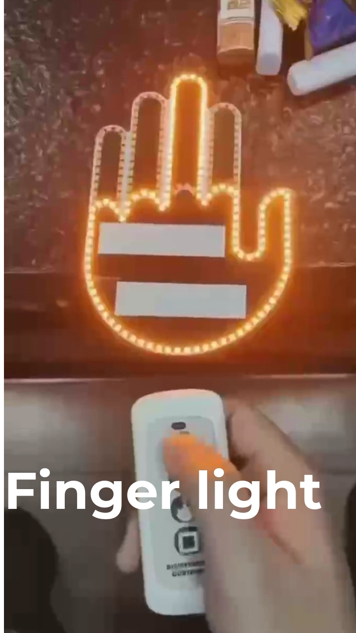 Finger Light Car Window Light Middle Finger Christmas Decorative Warning Lamp/middle manufacturers | Factory Price 6