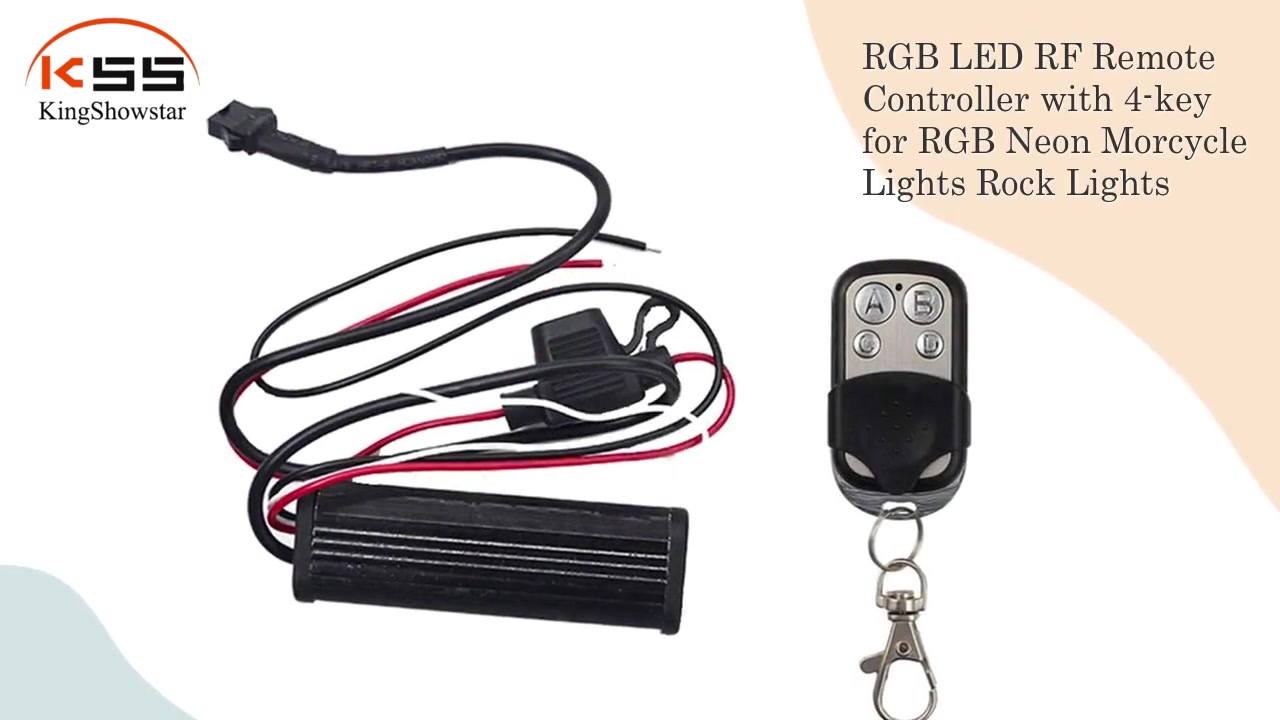 Professional RGB LED RF Remote Controller with 4-key for RGB Neon Morcycle Lights Rock Lights manufacturers 1
