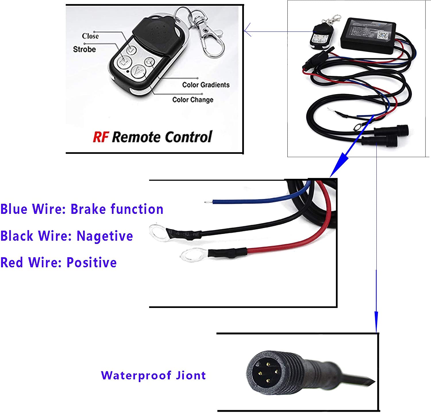2Pcs LED Boat Drain Plug Underwater Light, 3X3W/12V, 50000hr Lifespan,Garber-Fishing, Swimming, Diving, 1/2 NPT,RGB with Bluetooth Remote Controller 2