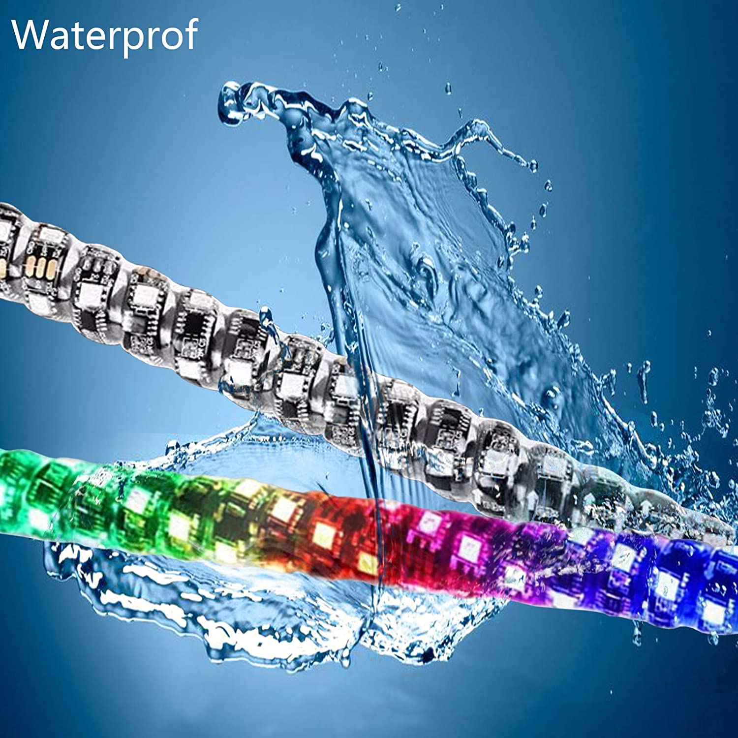 3/4ft/4ft/5ft/6ft/7ft LED Whip Light with Flag Pole Remote Control Spiral RGB Chase Light Offroad Warning Lighted Antenna LED Whips 1