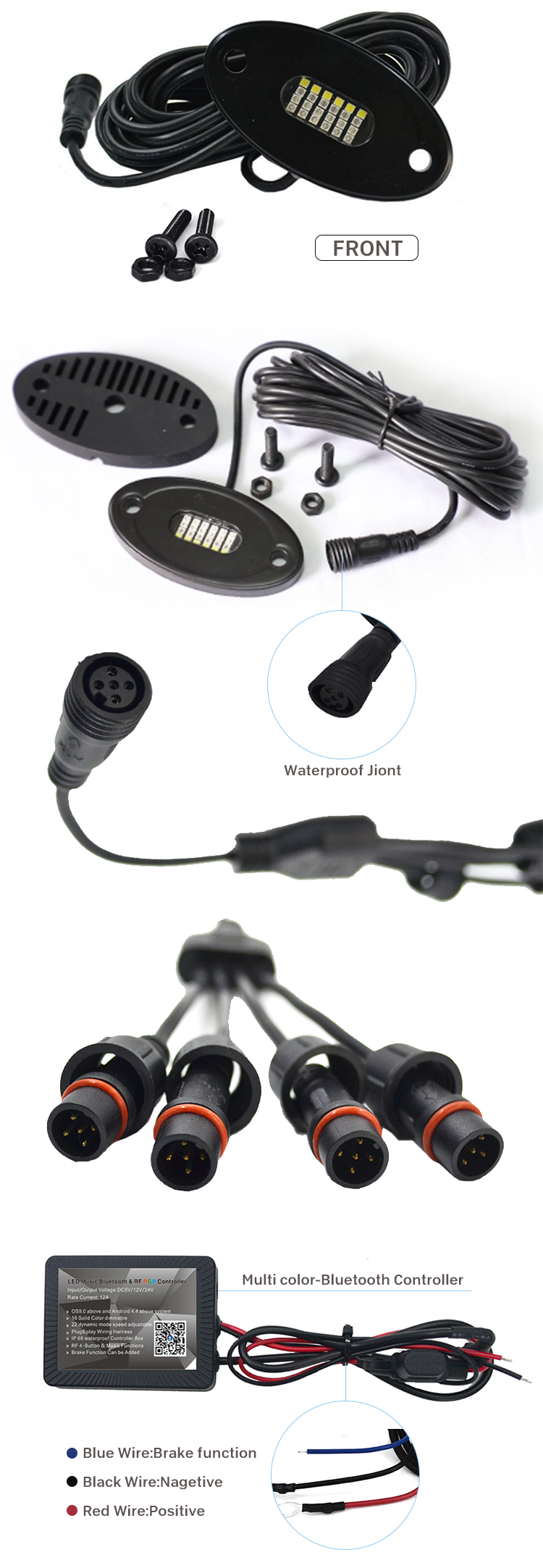 Top level 24W RGBW LED Rock Lights 2