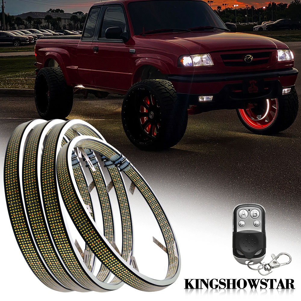 China 4pc 4680LEDs 17 5 Rows White Wheel lighting kit - 5Rows Outside LED manufacturers - Kingshowstar 1