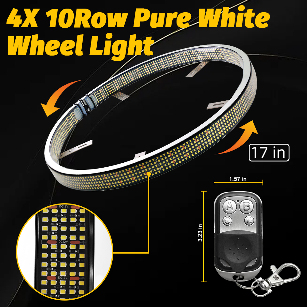 China 4pc 4680LEDs 17 5 Rows White Wheel lighting kit - 5Rows Outside LED manufacturers - Kingshowstar 2