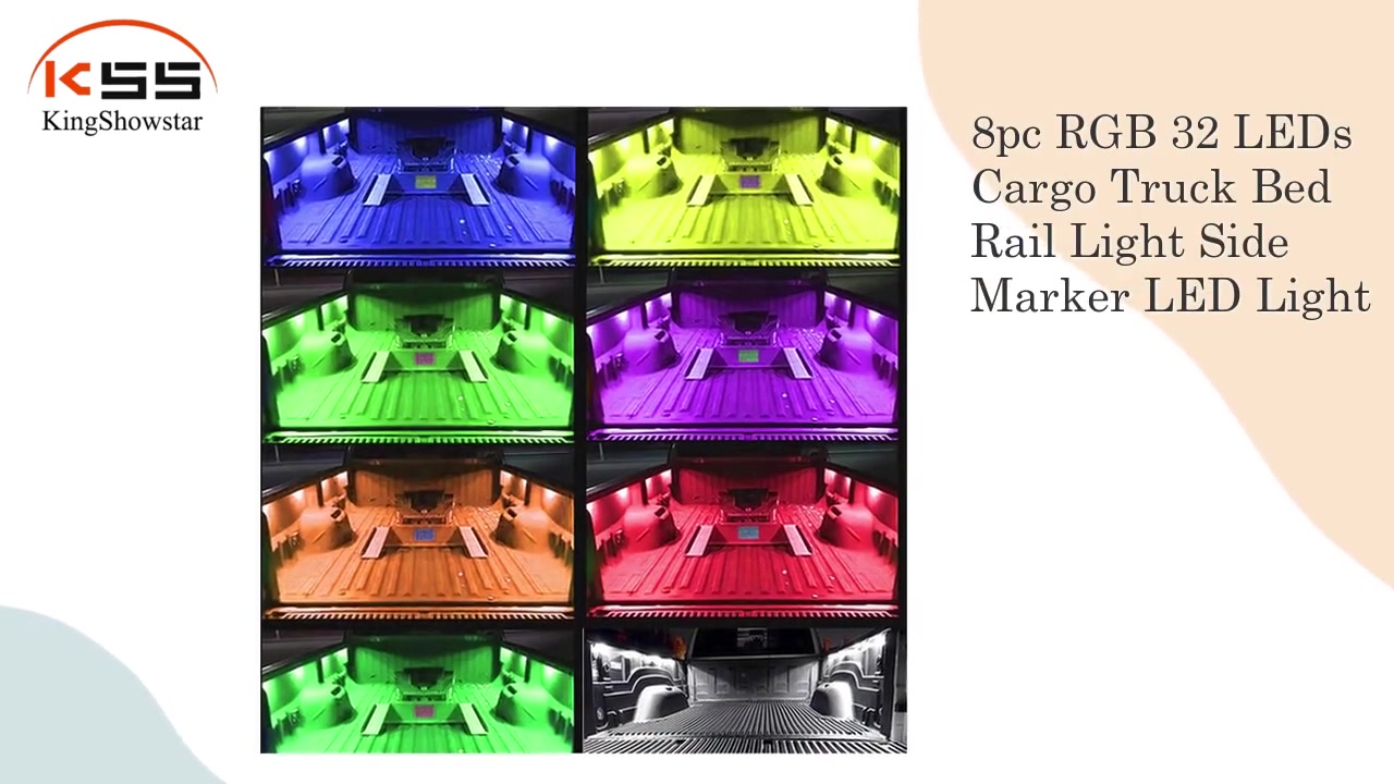 Professional Customized 8Pcs RGB Truck Bed LED Light Kit,Waterproof Pickup Cargo Rock Lighting Kits manufacturers 1