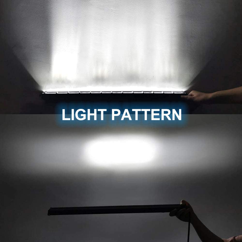 26 inch Super Slim Single Row LED Light bar 7D Reflector Spot Flood Combo Beam led Driving Lights 5