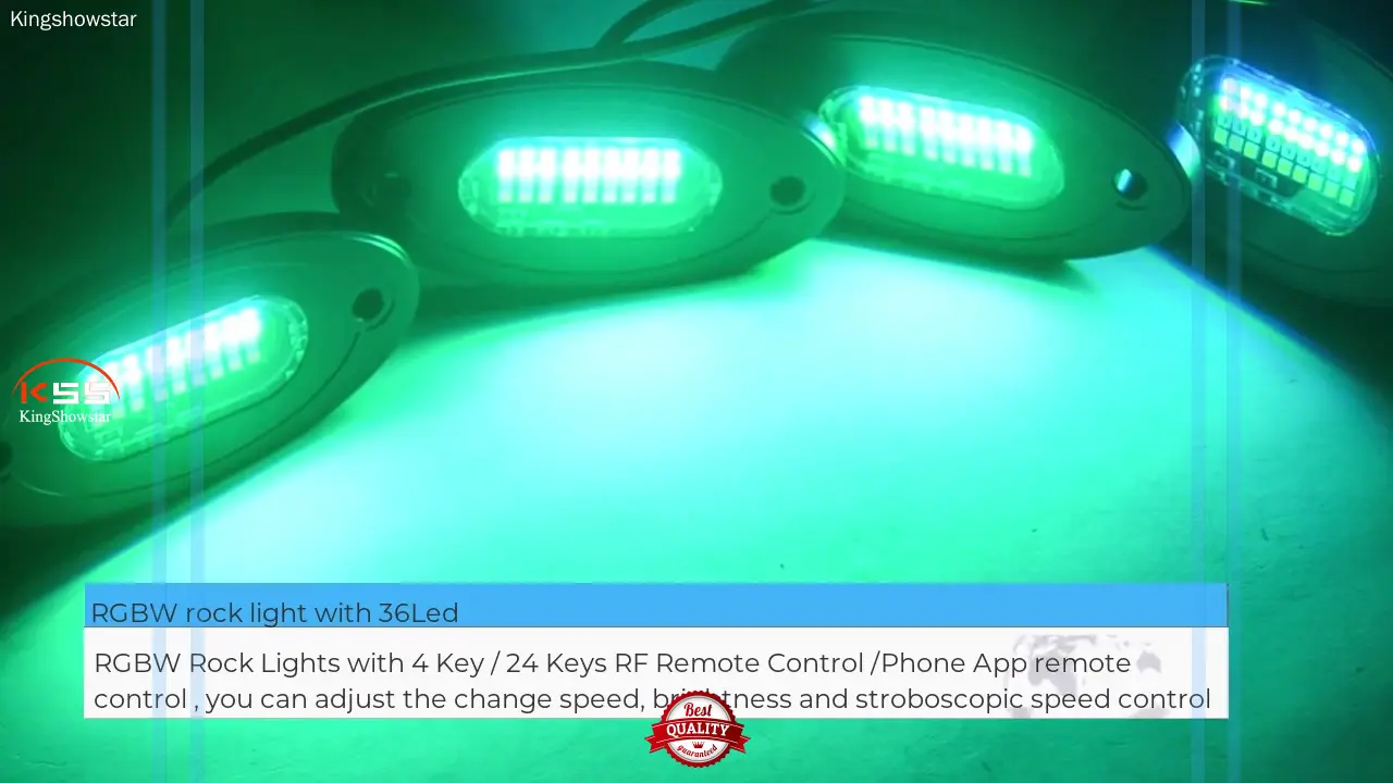 Latest best rgbw rock lights factory | Kingshowstar 1