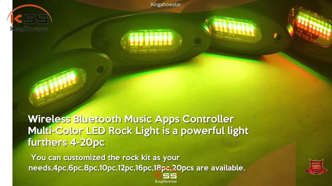 Kingshowstar 36W RGBW LED Rock Light Kit - Best LED Rock Lights 1