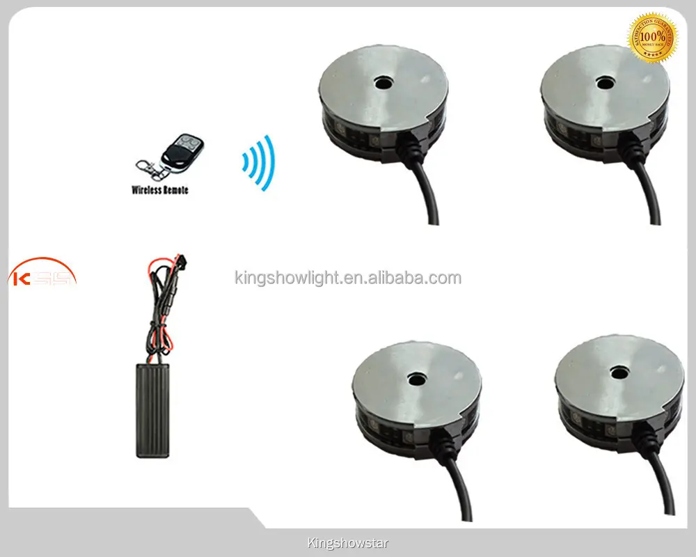4*Pod RGB LED Motorcycle Wheel Lights with Remote 1