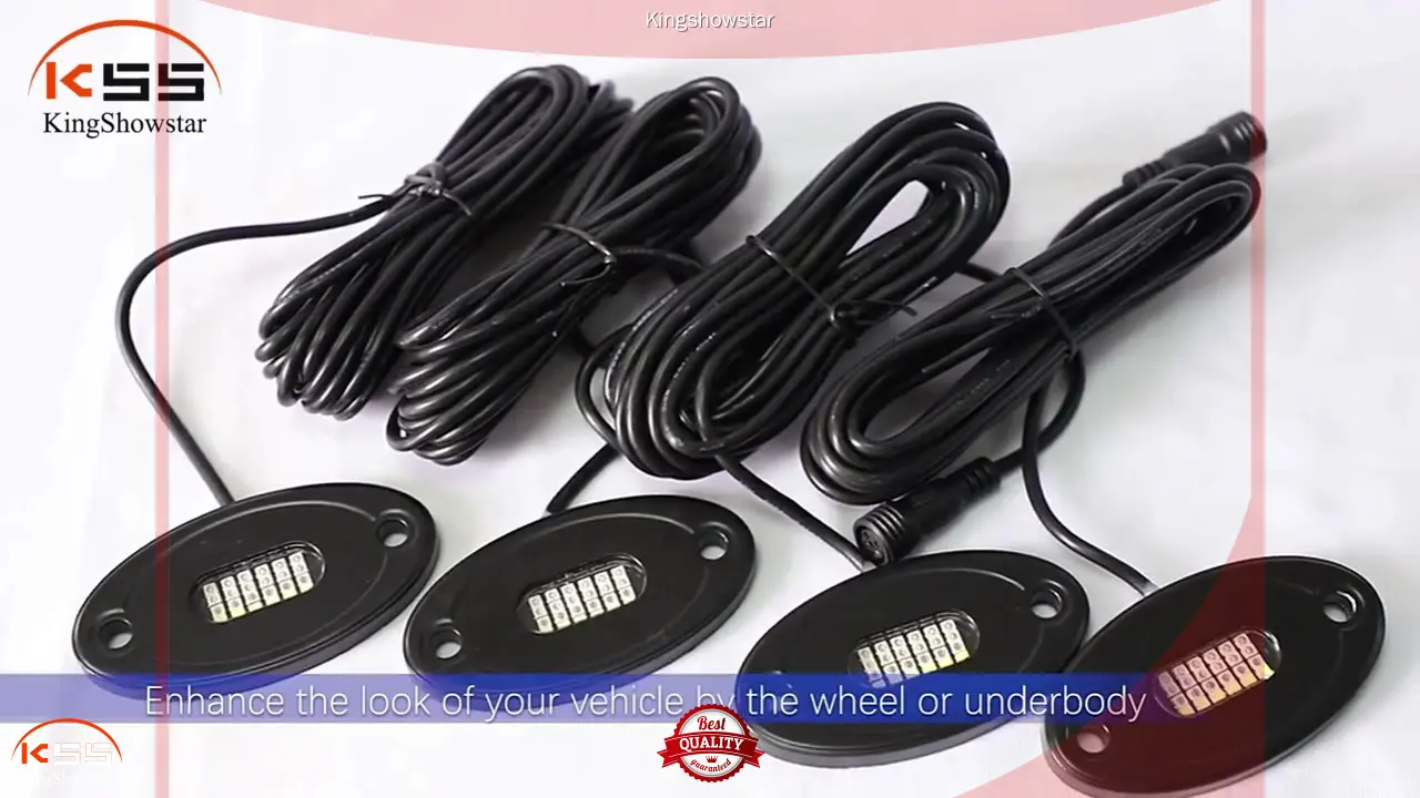 24W RGBW LED Rock Light Kit - Waterproof, Bluetooth Controlled 1