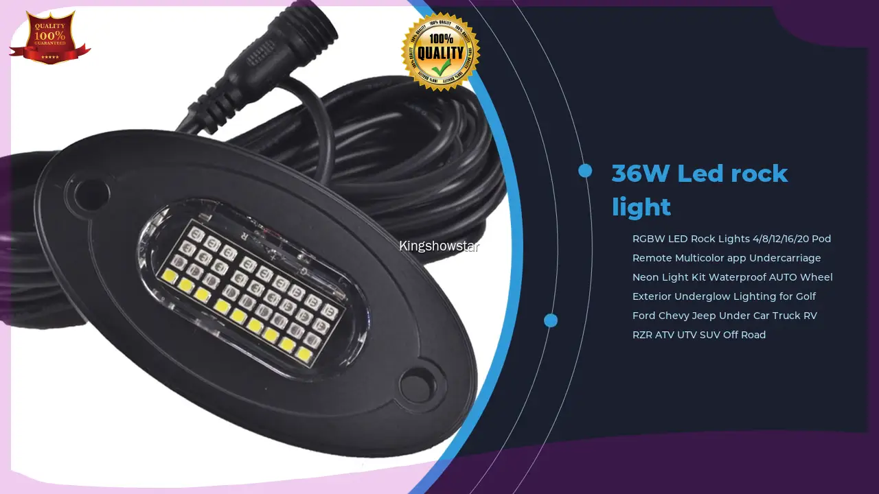 Super Bright 8 Pod White LED Rock Light - For Trucks, Cars, ATV, UTV 1