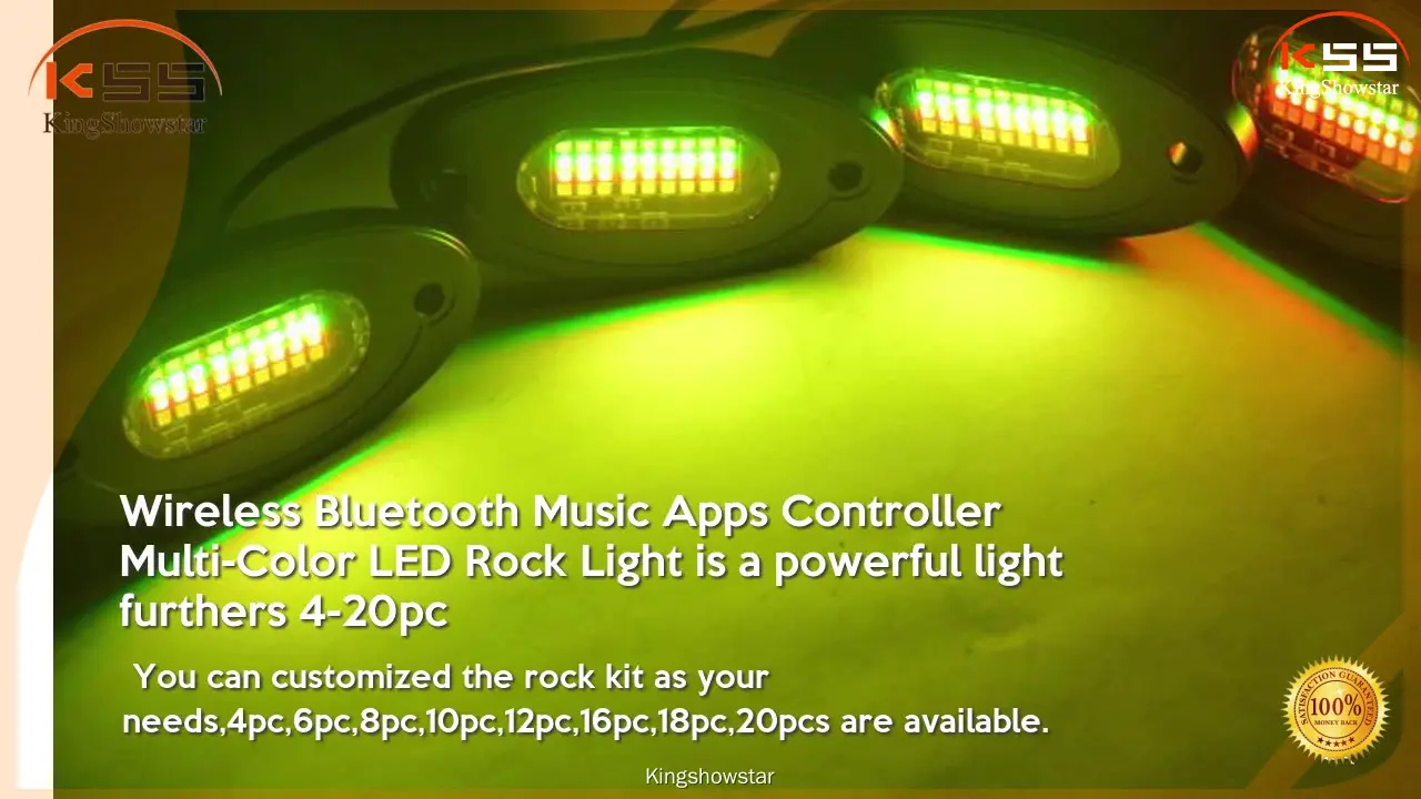 High Quality 36W RGBW LED Rock Light Kit - Best for Jeep Wrangler 1