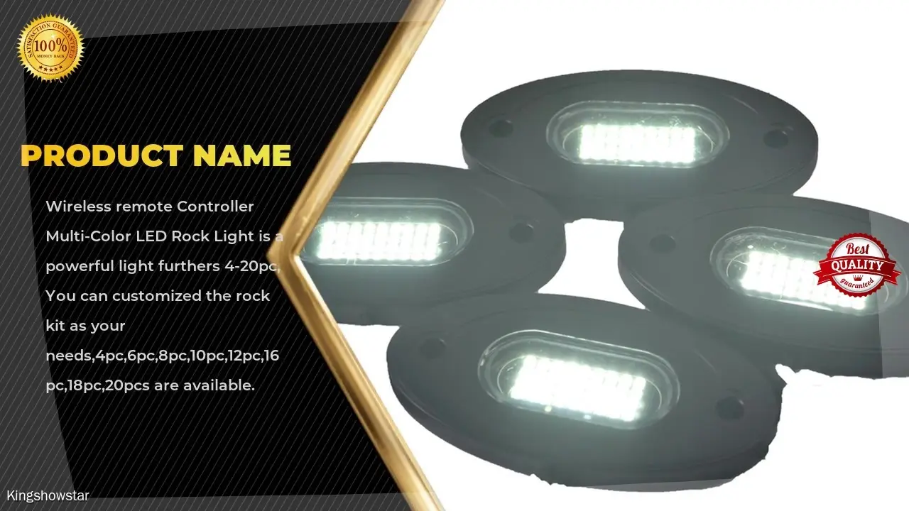 KingShowstar Waterproof Aluminum White Car Rock Lights - The Max Level LEDs 1