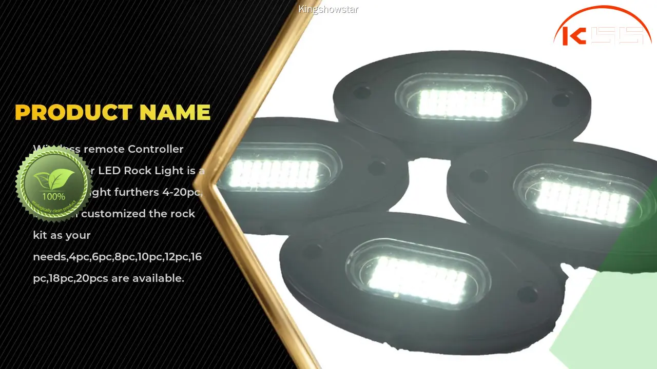 Best Max Waterproof Aluminum White Rock Lights - Kingshowstar 1